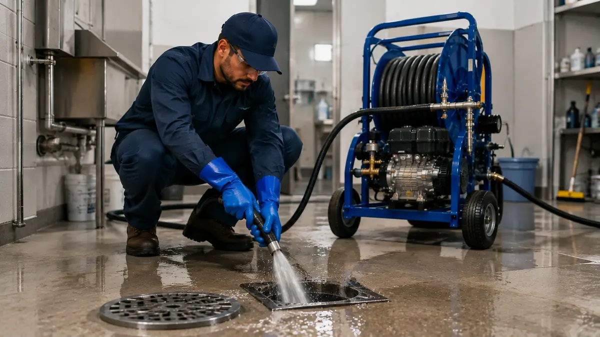 Floor Drain Hydro Jet Cleaning